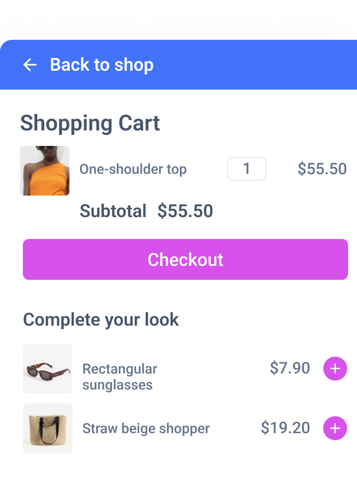 custom cart page template
