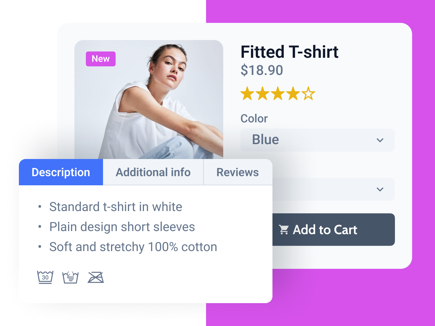 product attributes on the single product page