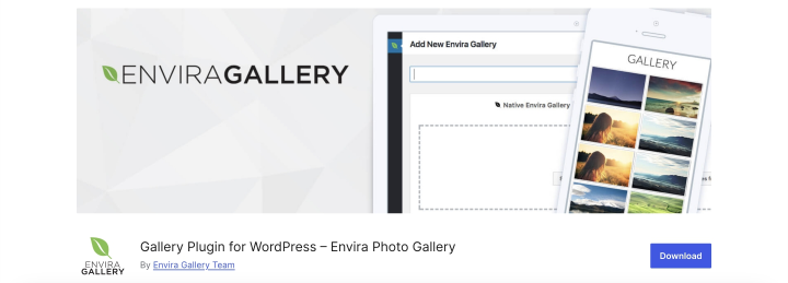 Envira Gallery plugin on wordpress.org