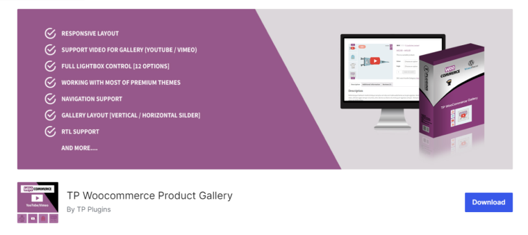 TP WooCommerce product gallery wordpress.org page