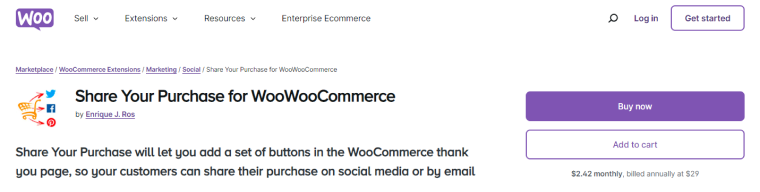 Share Your Purchase for WooCommerce plugin page