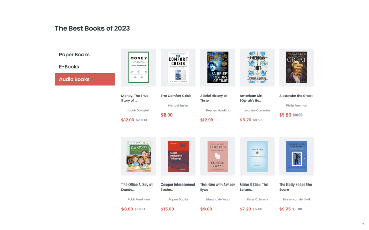 accordion menu books