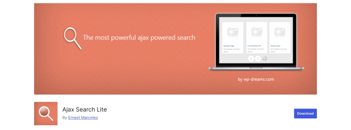 Ajax Search Lite plugin