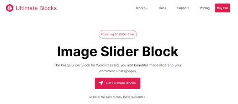 Image Slider Block by ultimate blocks