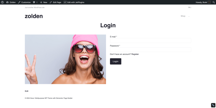 demo woocommerce login form