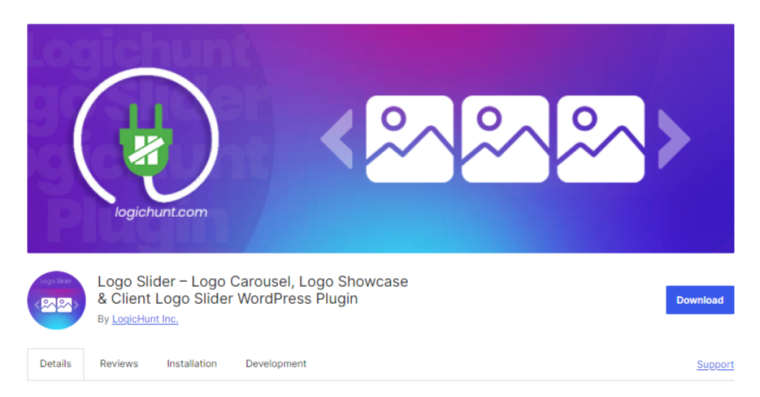 Logo Slider wordpress.org page