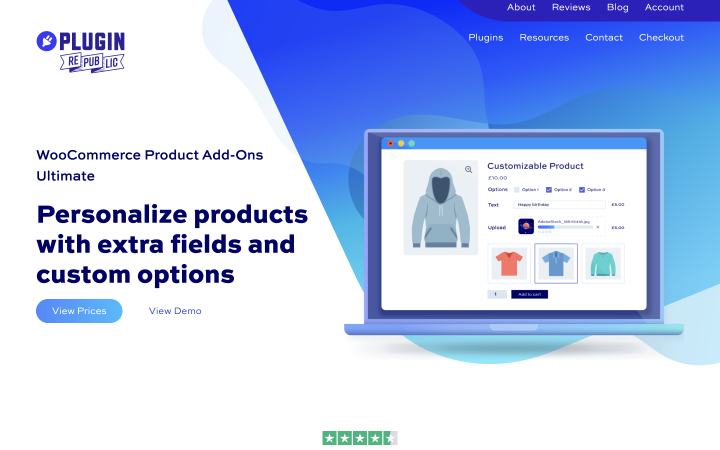 woocommerce product addons ultimate homepage