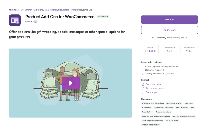 Product Add-ons for WooCommerce