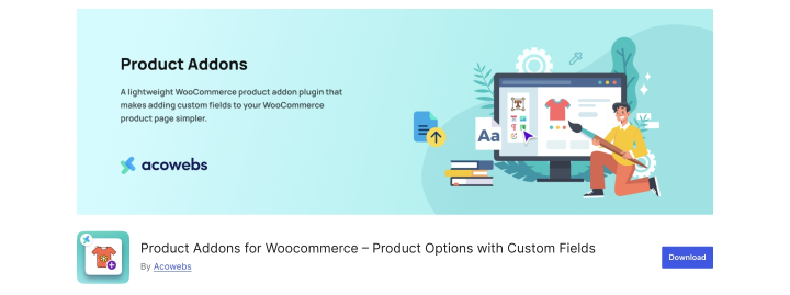 product addons for woocommerce plugin on wordpress.org