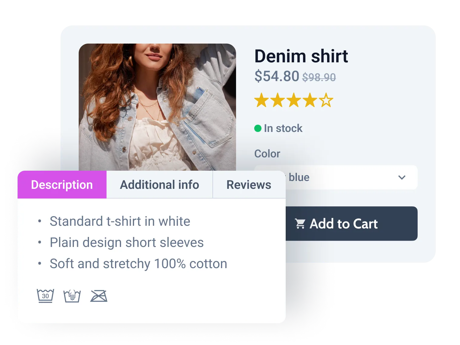 single product page template for woocommerce with product details