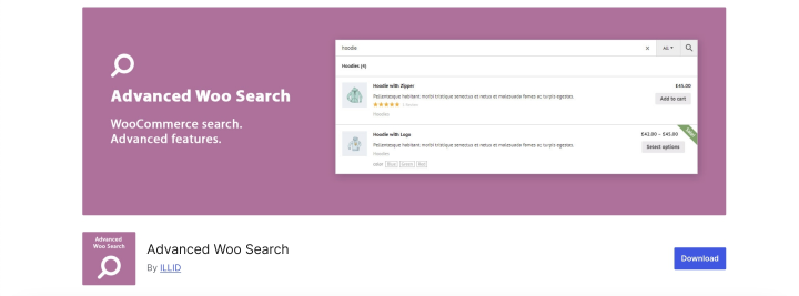 advanced woo search plugin page