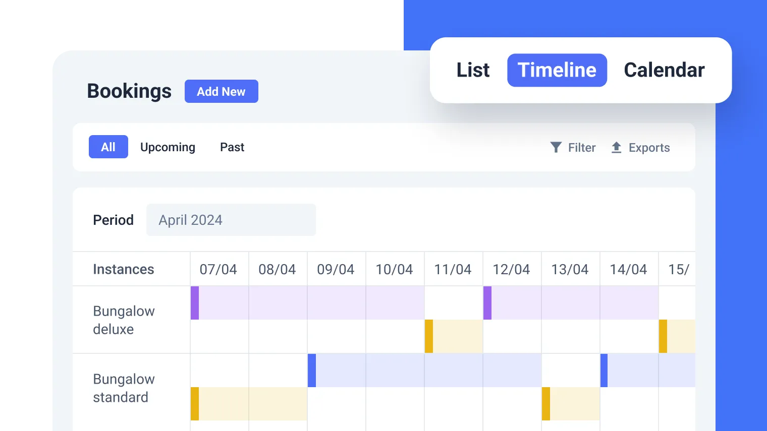 bookings dashboard