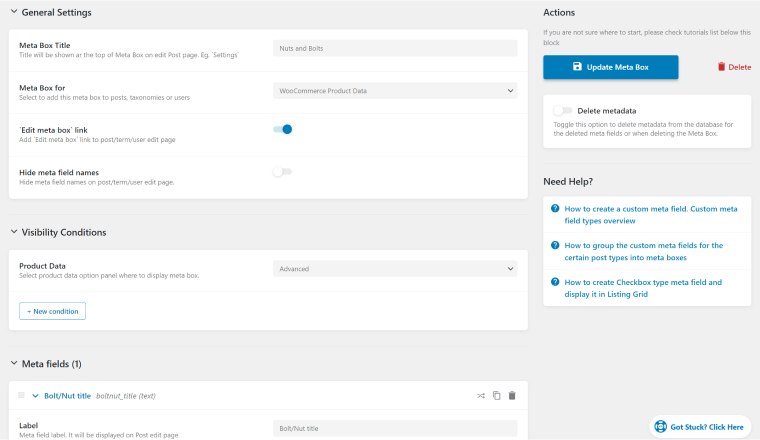 custom meta fields WooCommerce