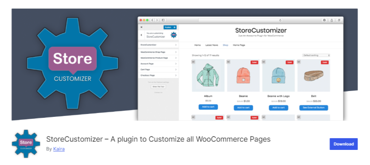 store customizer wordpress.org page