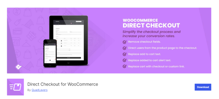 Direct Checkout for WooCommerce wordpress.org page