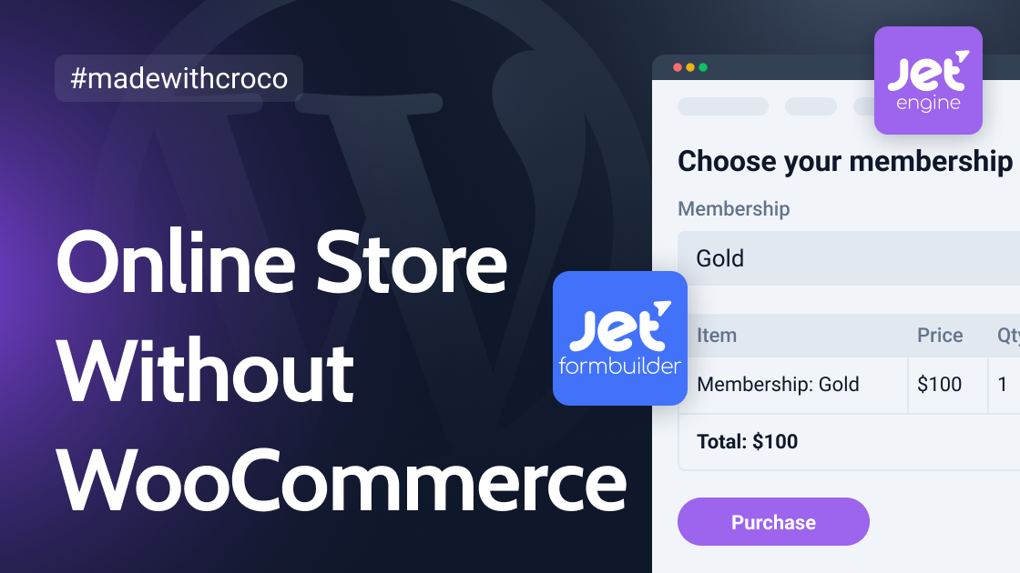 E-commerce Store Without WooCommerce