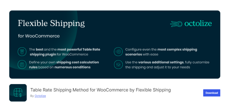 Flexible shipping wordpress.org page