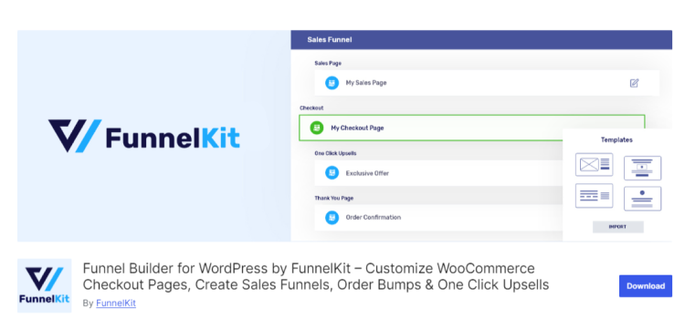 Funnel Builder wordpress.org page