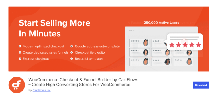 WooCommerce Checkout & Funnel Builder wordpress.org page