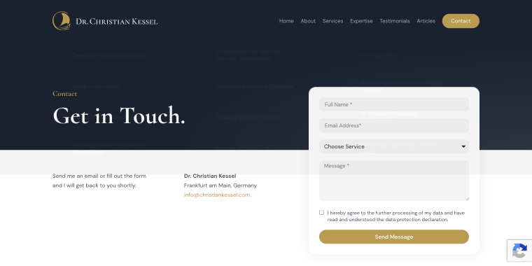 Christian Kessel contact page