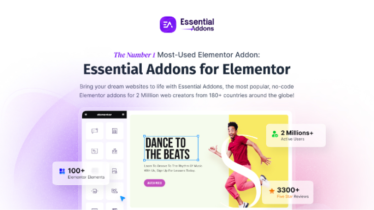 Essential Addons for Elementor homepage