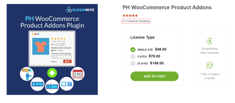 ph woocommerce product addons