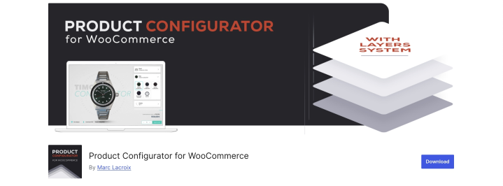 product configurator for woocommerce plugin on wordpress.org