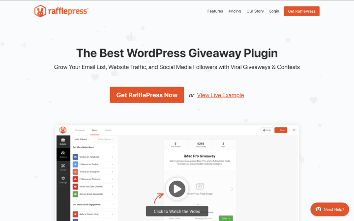 Rafflepress plugin homepage