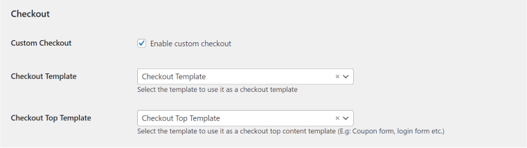 custom template WooCommerce