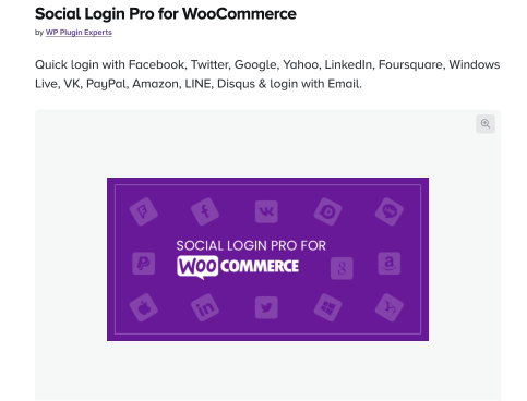 social login pro for woocommerce plugin website