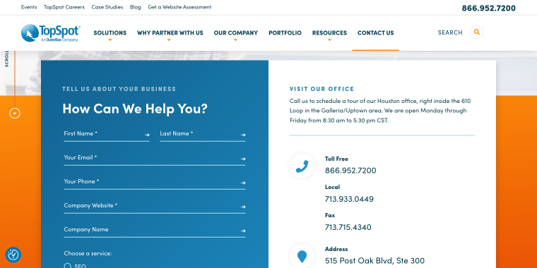 topspot contact form