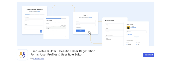 user profile builder plugin on wordpress.org