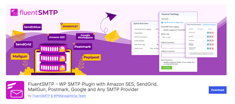 Fluent SMTP plugin