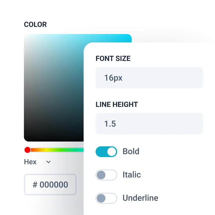 style settings for searchable table plugin by crocoblock