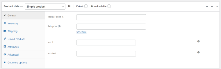 custom fields in product tabs