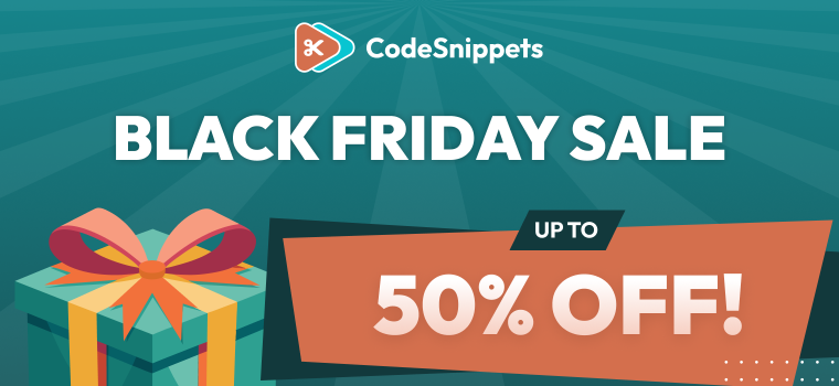 codesnippets black friday deal