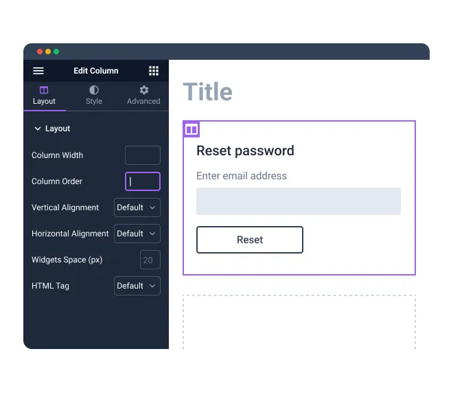 jetblocks column order widget