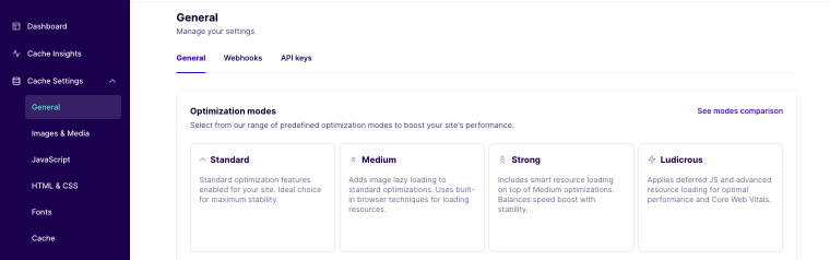 nitropack optimization modes