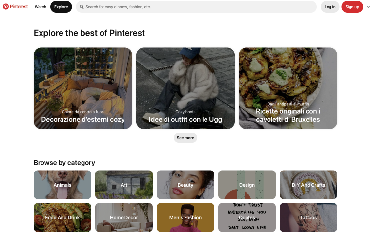 pinterest design example