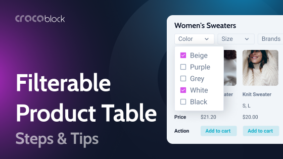 Best Ways to Create Filterable WooCommerce Product Tables in WordPress