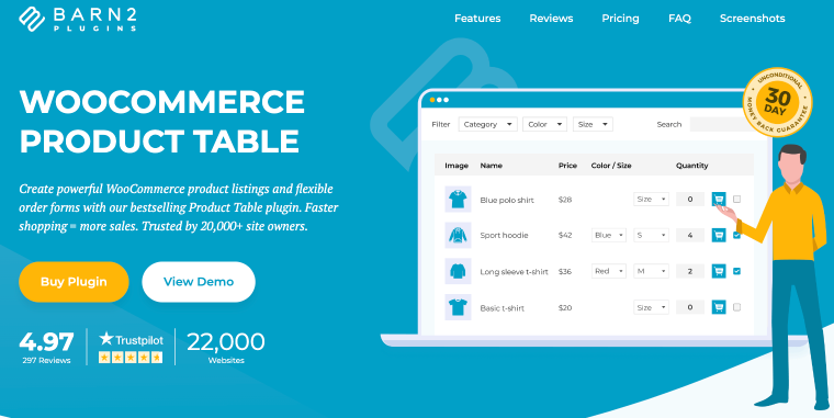 barn2 filter table plugin