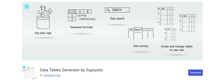 data tables generator by supsystic plugin on wordpress.org