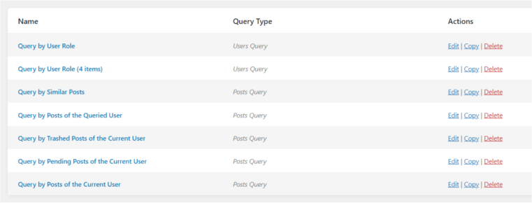 Queries example