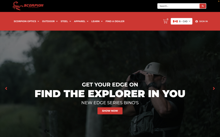 scorpion outdoors homepage