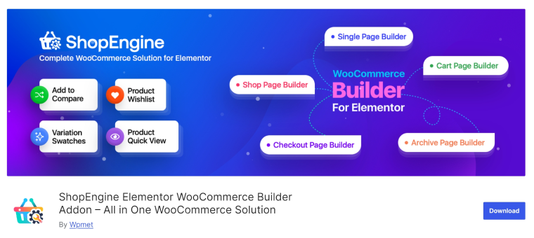 shopengine plugin for woocommerce product comparison