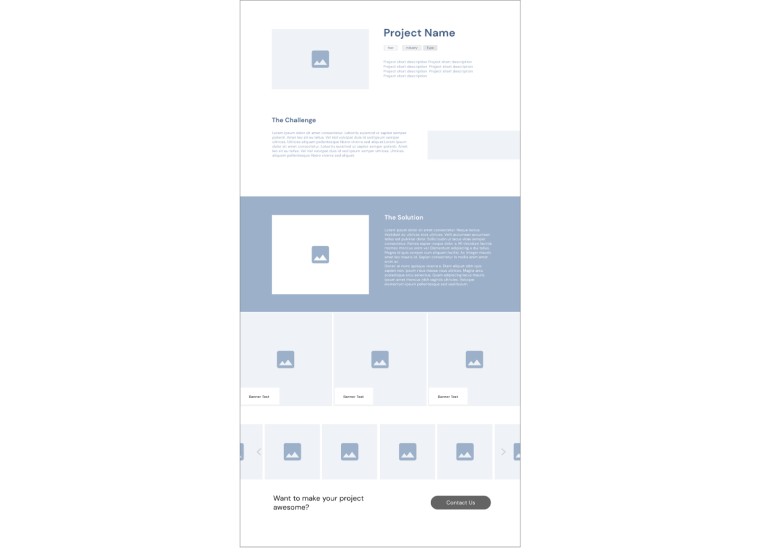 portfolio website wireframe