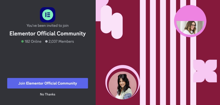 Elementor community on Discord