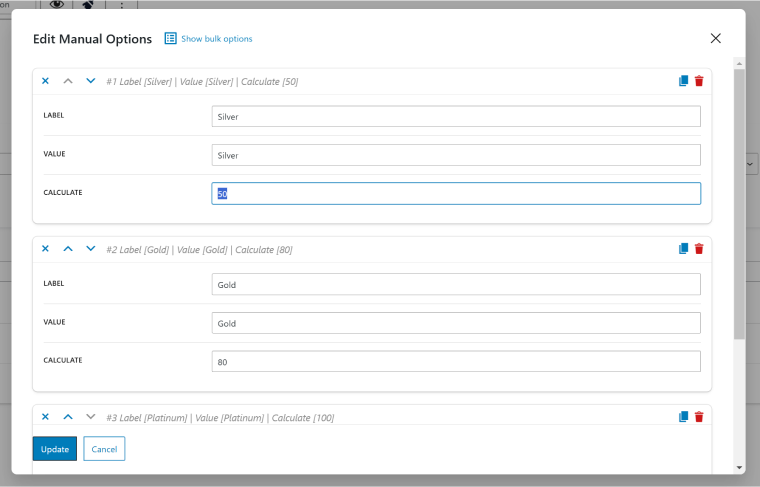 WP checkout form