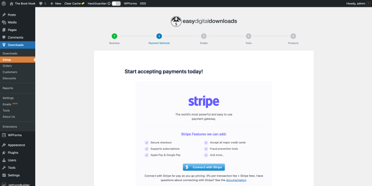 onboarding process payments