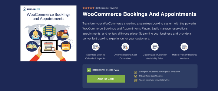 woocommerce bookings and appointments wordpress plugin